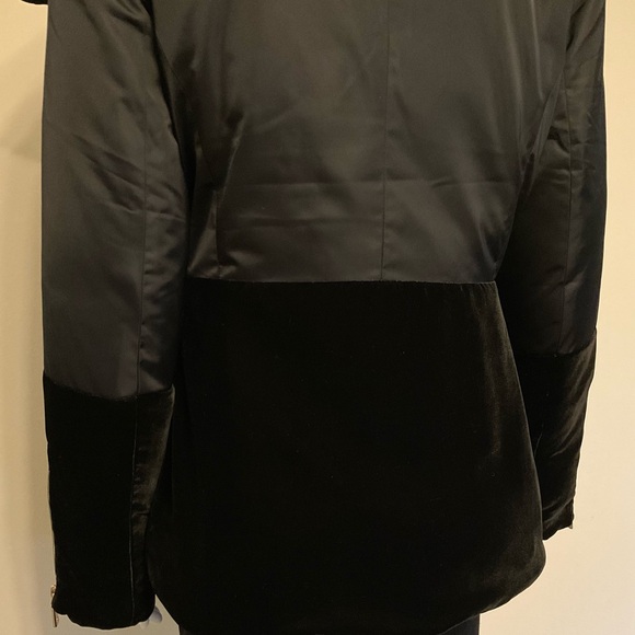 White House Black Market Puffer Coat~Velvet Accents~Small~Black~NWOT! - Picture 9 of 10